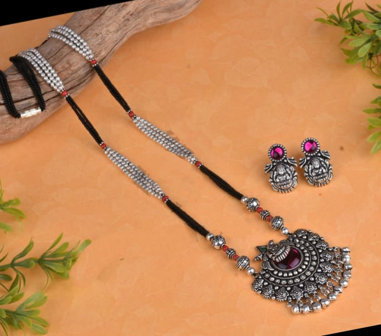 Beautiful Kolhapuri silver Oxidised mangalsutra