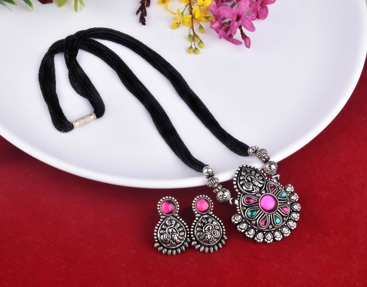 Beautiful Kolhapuri silver Oxidised mangalsutra