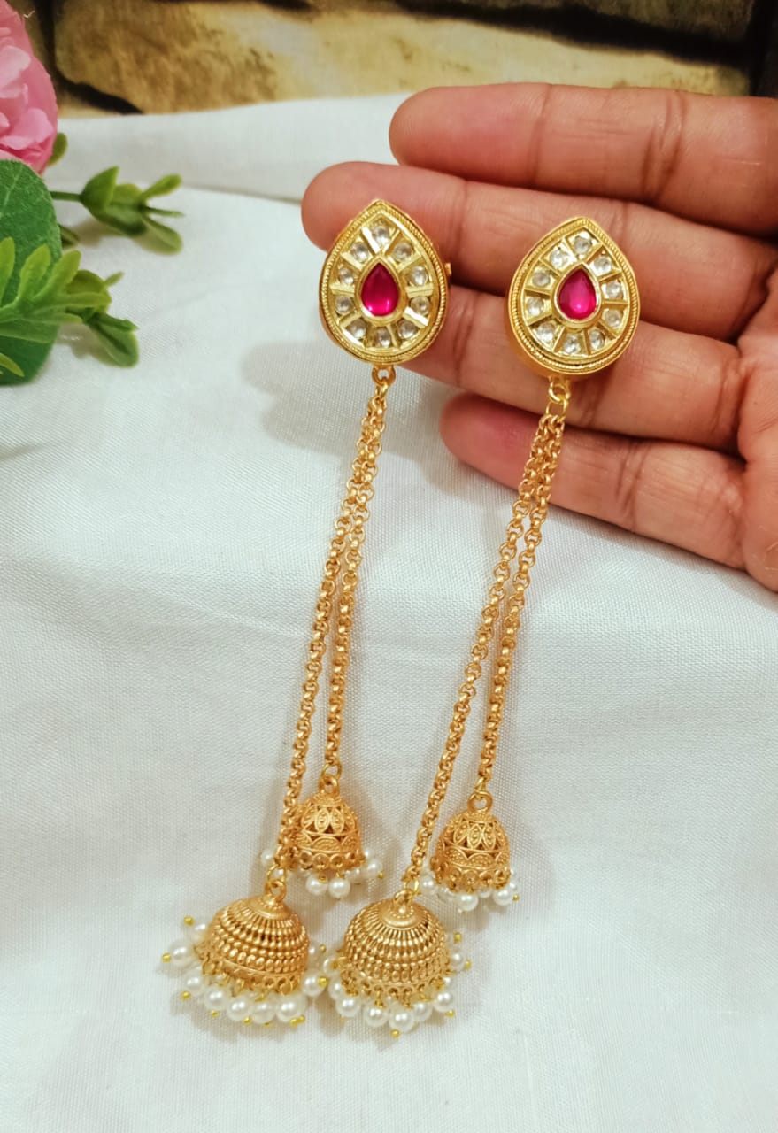 Beautiful gold plated Kasmiri Earrings