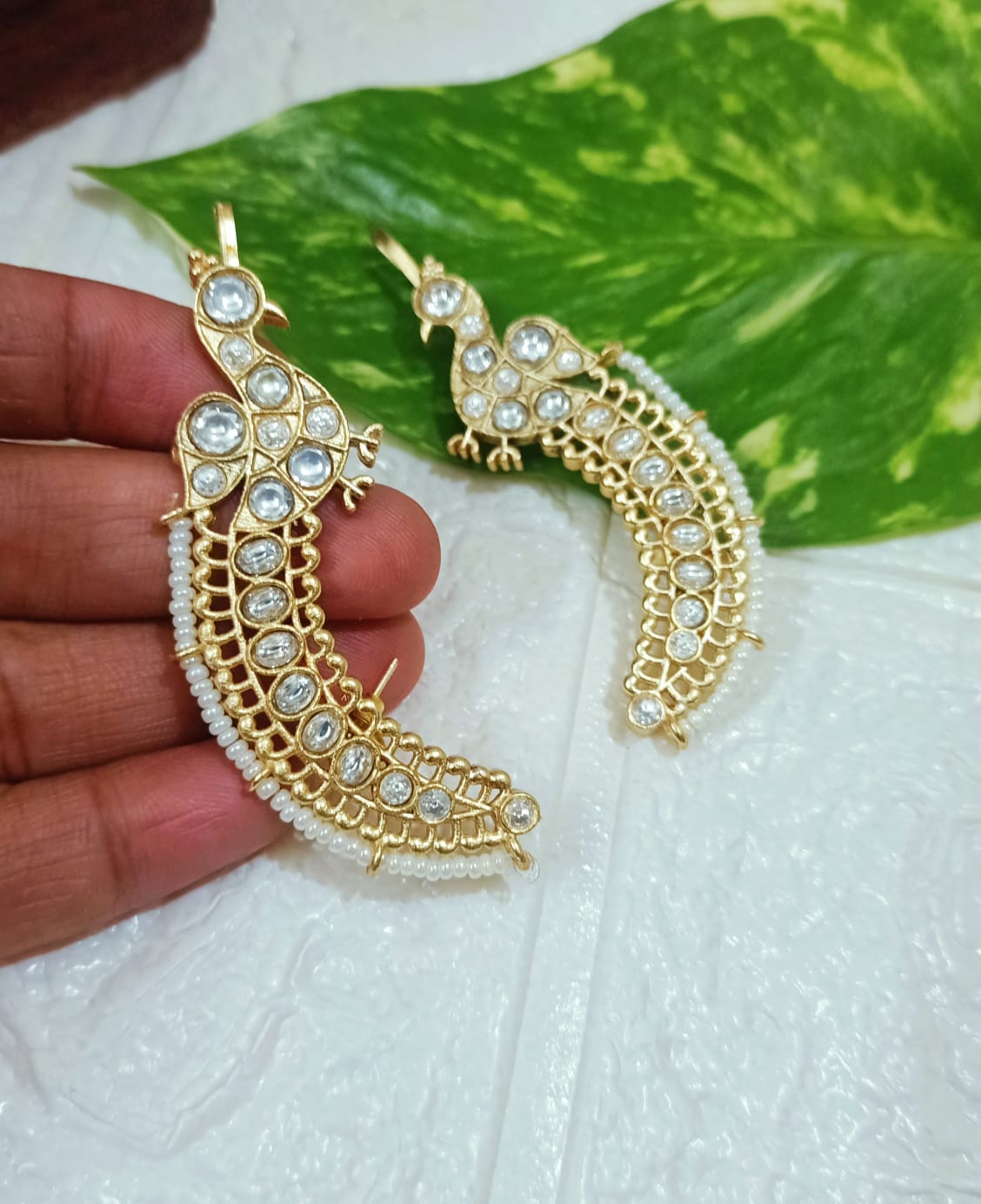 Beautiful Gold Plated Peacock Earcuff for Women
