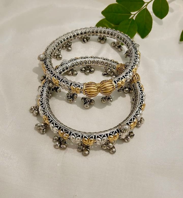 Jhanjhar Dual Tone Ghungroo Anklet