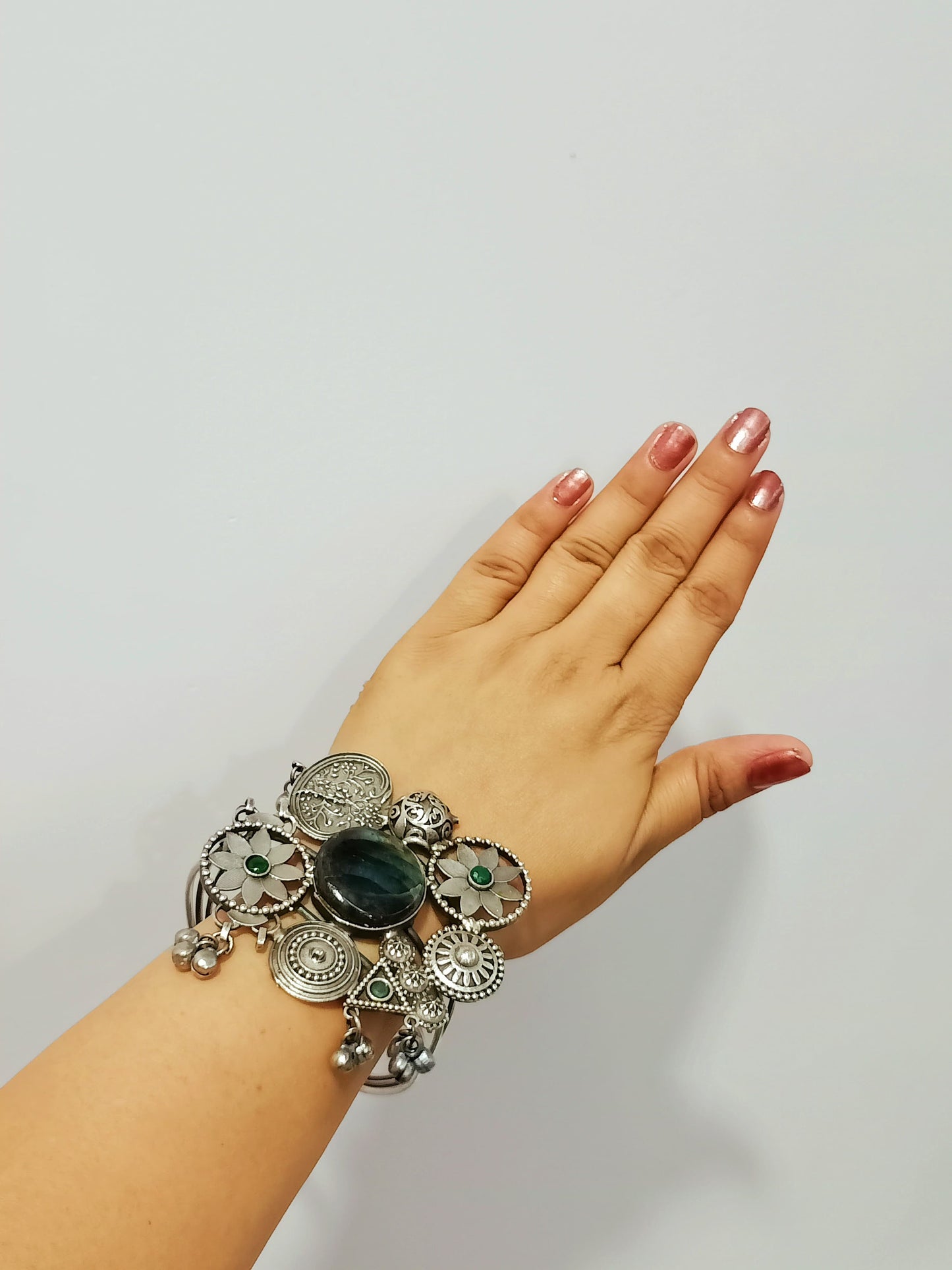 Beautiful Fusion Statement Brass Bracelet