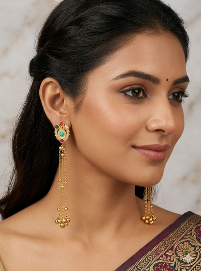 Mohini Gold Plated Kasmiri Earrings