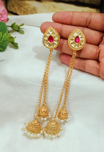 Beautiful gold plated Kasmiri Earrings