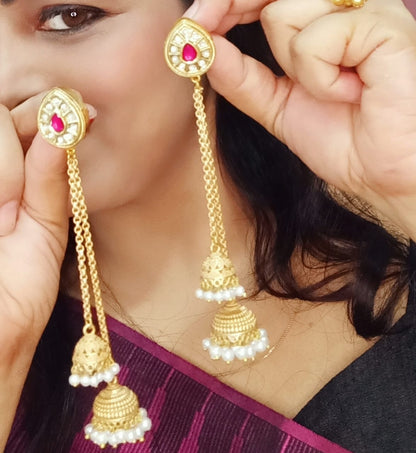 Beautiful gold plated Kasmiri Earrings