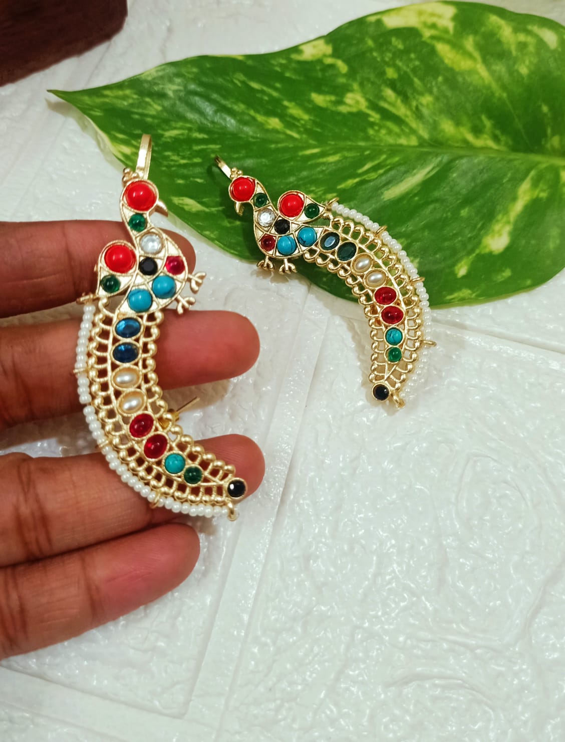 Beautiful Gold Plated Peacock Earcuff for Women