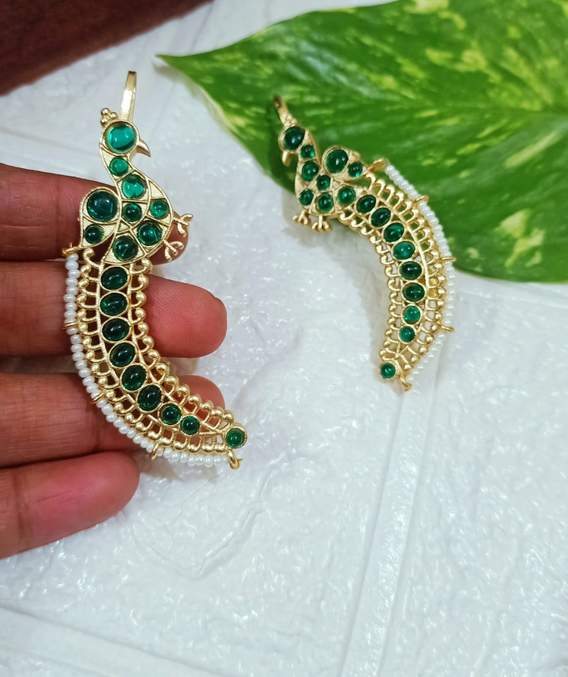 Beautiful Gold Plated Peacock Earcuff for Women