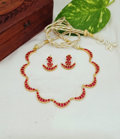 Beautiful Gold plated Necklace with Earrings for women