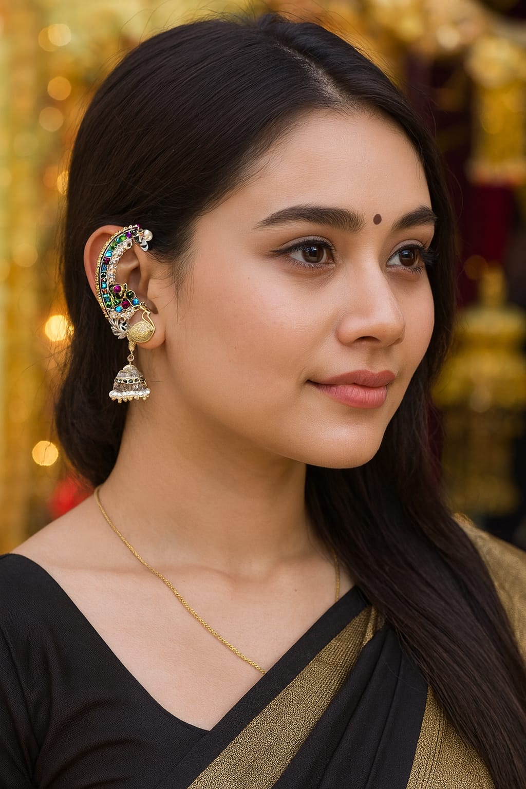Beautiful Morni Dual Tone Brass Earcuff