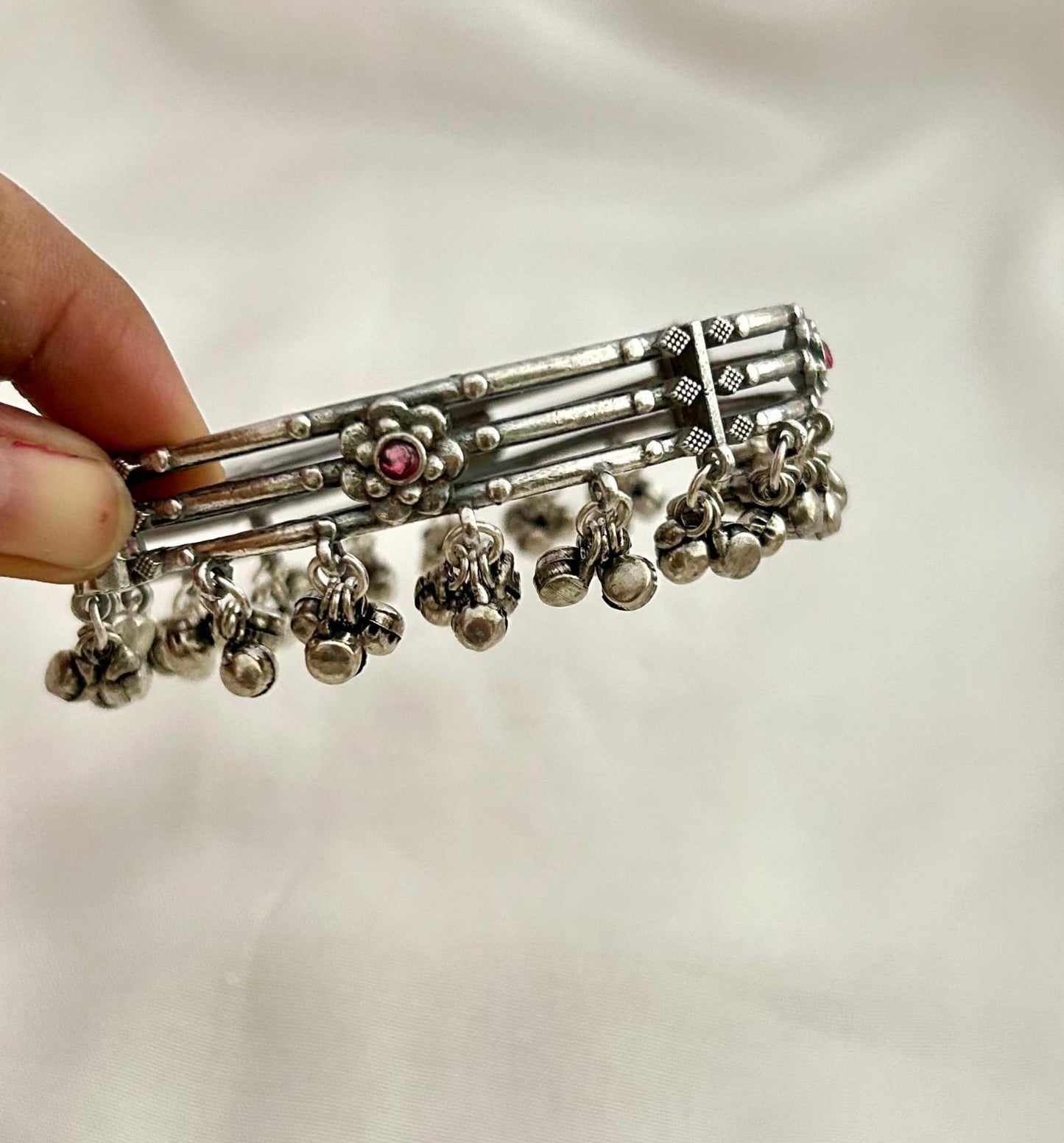 Beautiful Brass Silver Plated Ghungroo Anklet