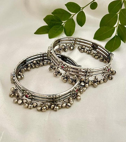 Beautiful Brass Silver Plated Ghungroo Anklet