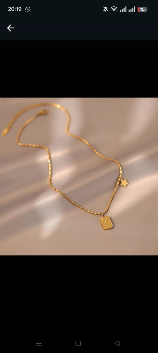 Gold Plated Anti Tarnish Stainless Steel Chain Necklace