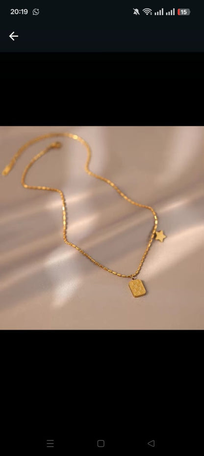 Gold Plated Anti Tarnish Stainless Steel Chain Necklace