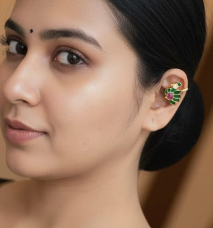 Mayura Jadau kundan Budagi Press on style Earrings