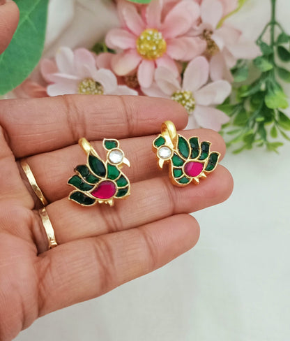 Mayura Jadau kundan Budagi Press on style Earrings