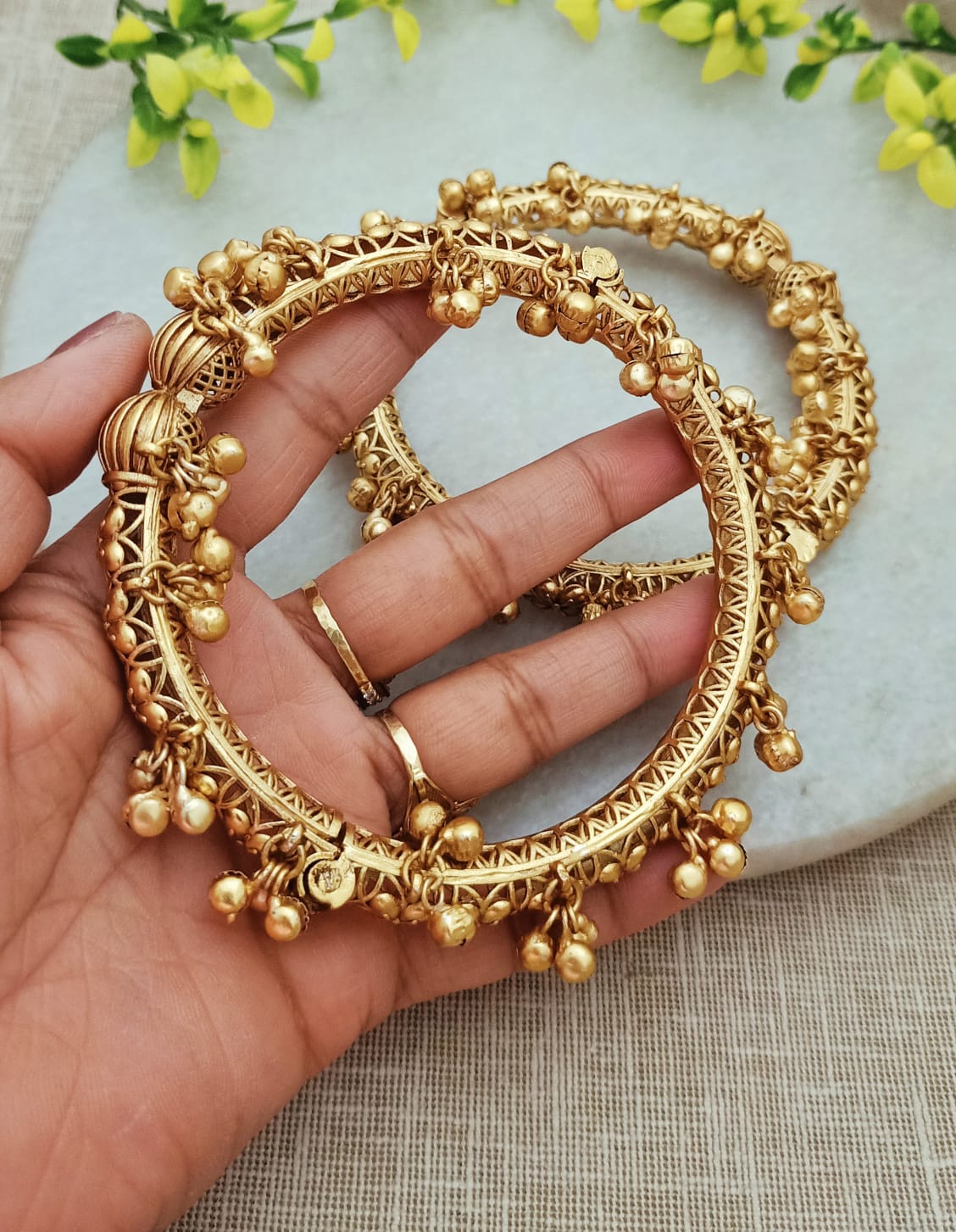 Apsara Gold plated Ghungroo Anklet