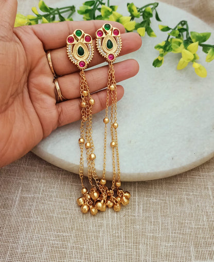 Mohini Gold Plated Kasmiri Earrings