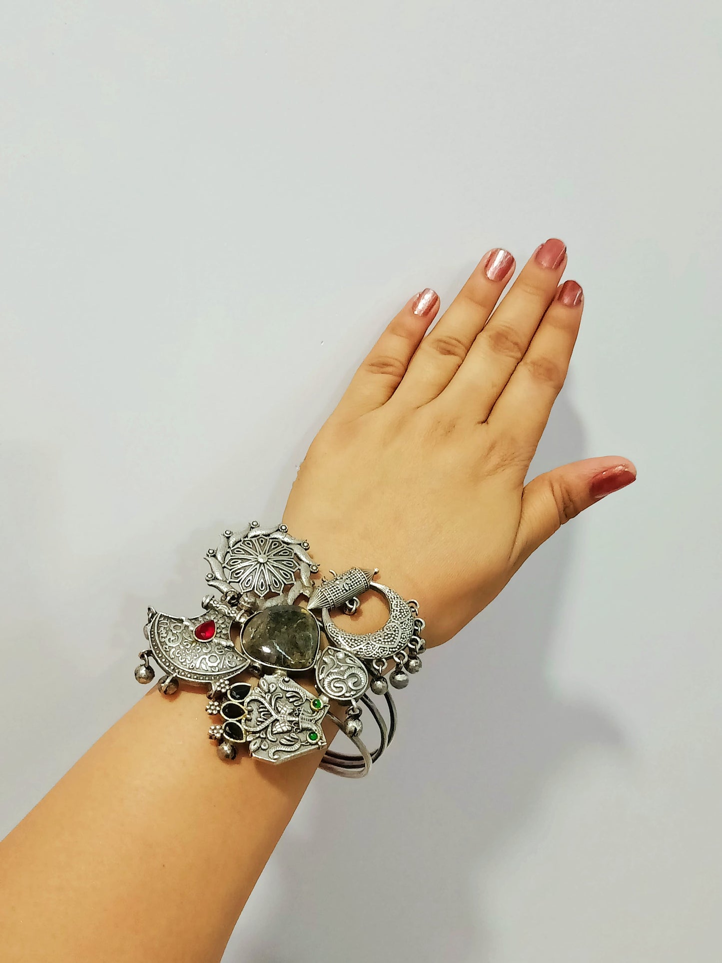 Beautiful Fusion Statement Brass Bracelet