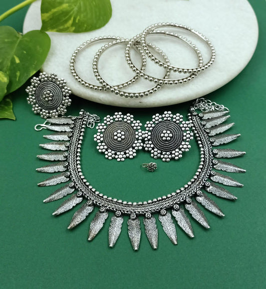 Shilpi German Silver Necklace Set Combo set
