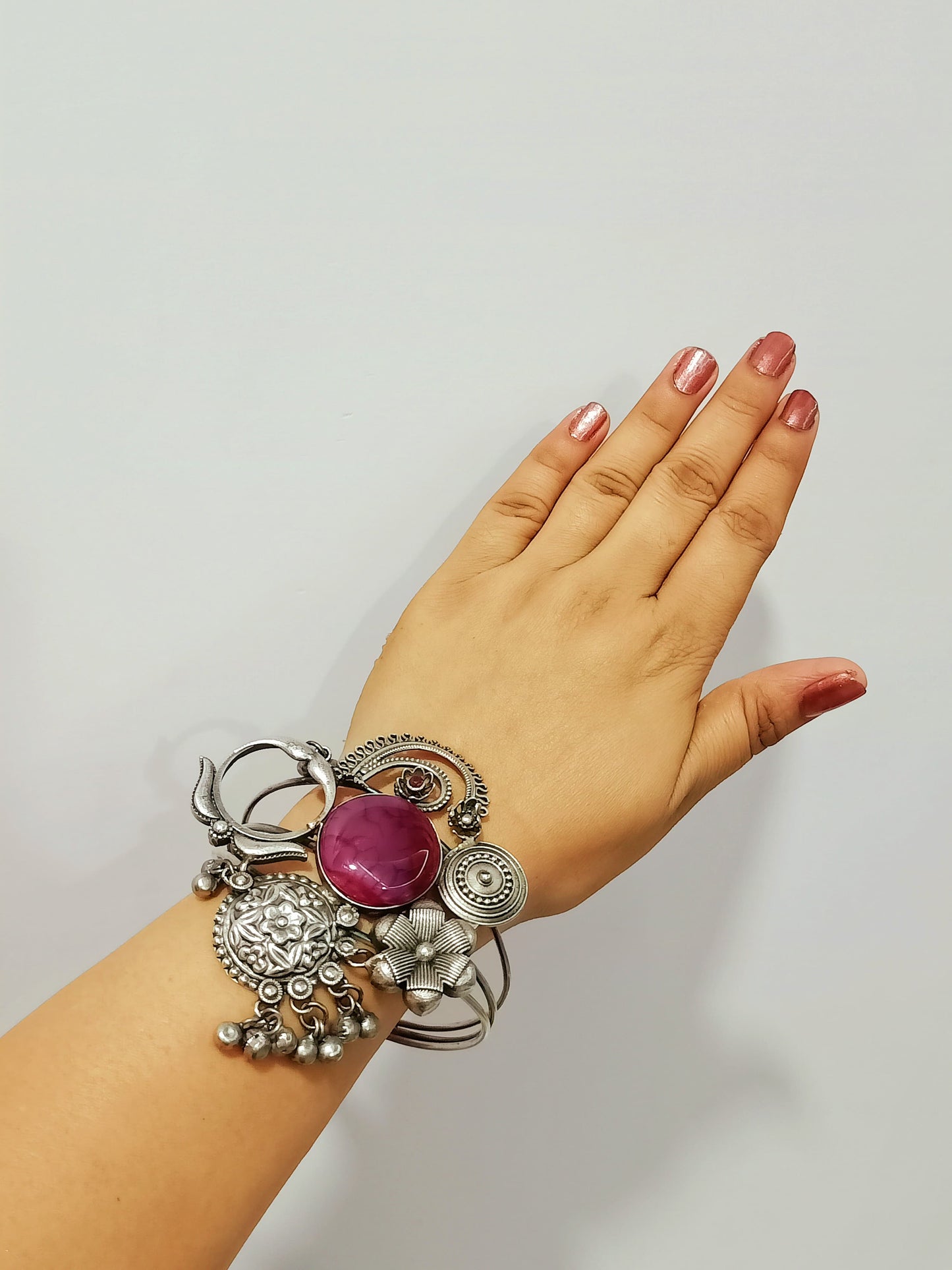 Beautiful Fusion statement Brass bracelet