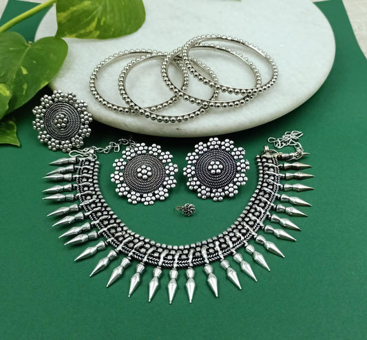 Shilpi German Silver Necklace Set Combo set