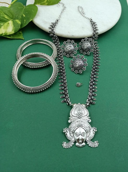 DURGA MATA Long Chain Pendant Combo