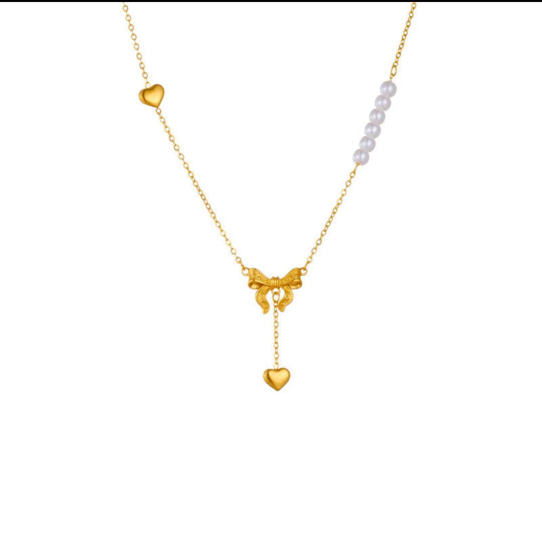 Gold Plated Anti Tarnish Stainless  Pendant Chain Necklace