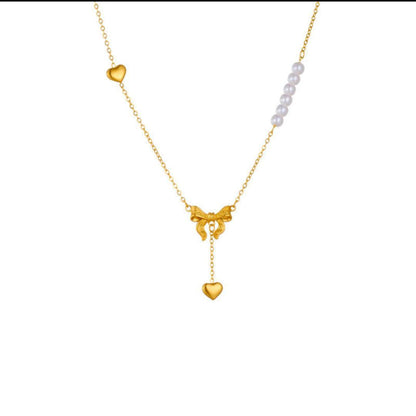 Gold Plated Anti Tarnish Stainless  Pendant Chain Necklace