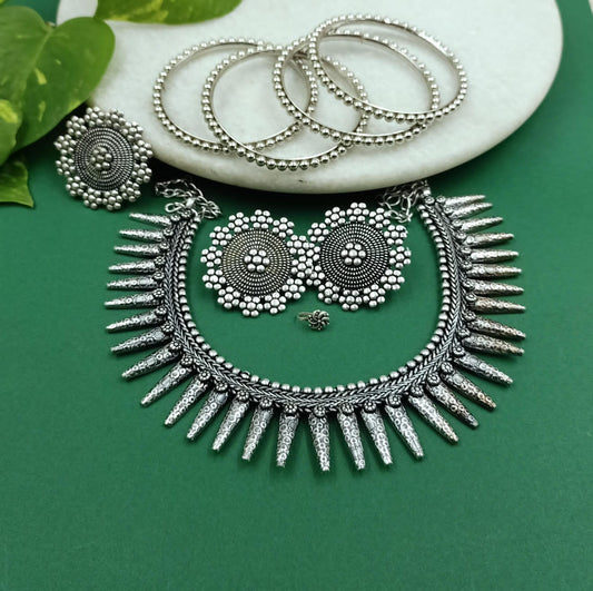 Shilpi German Silver Necklace Set Combo set