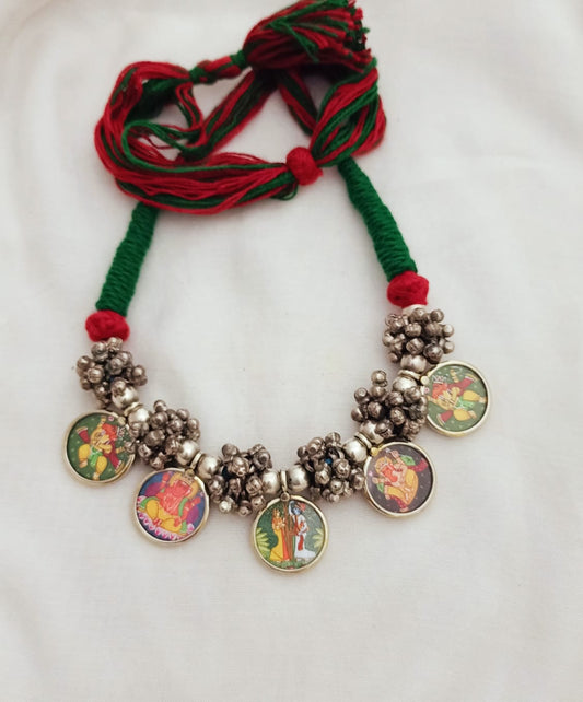 Radha Krishna charms neckpiece