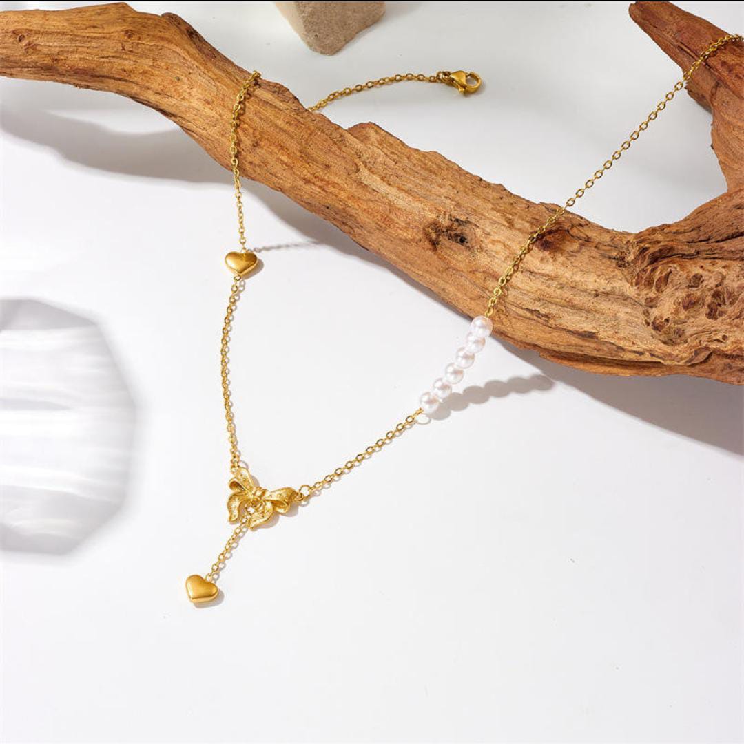 Gold Plated Anti Tarnish Stainless  Pendant Chain Necklace