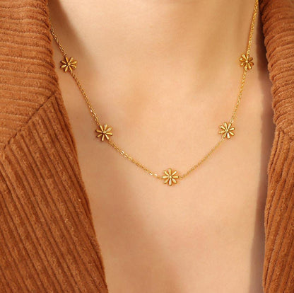 Gold Plated Anti Tarnish Stainless   Chain Necklace