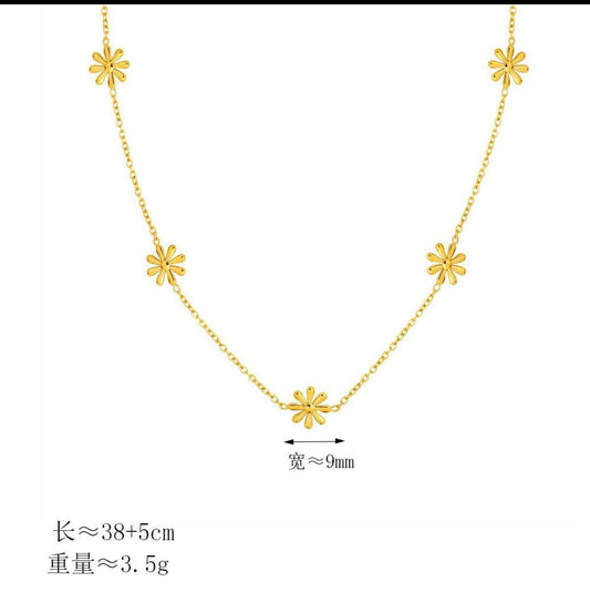 Gold Plated Anti Tarnish Stainless   Chain Necklace